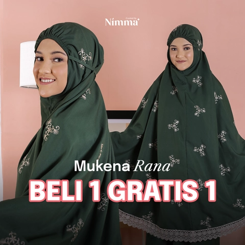 B1G1 - Mukena  Dewasa Polymicro Renda - RANA EMERALD